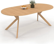Tavolo da pranzo allungabile rotondo Alix 4-10 Persone Piede ragno Legno Effetto faggio 110-200 cm