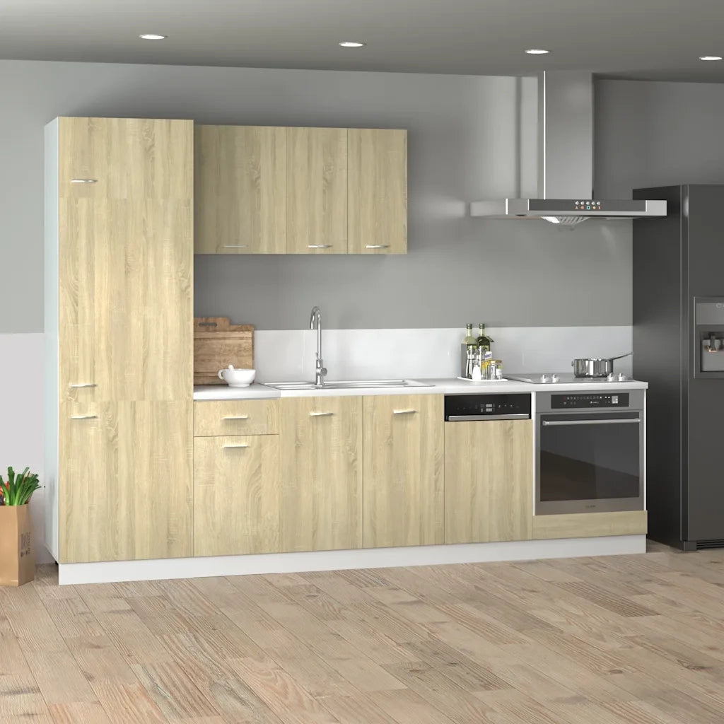 Set di Mobili Porta TV 7 pz “Lyon” Rovere Sonoma in Truciolato