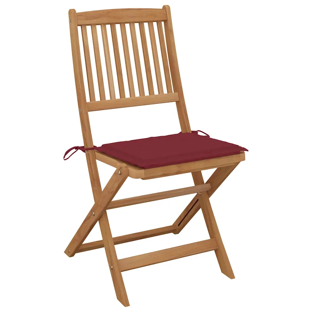 Sedie da Giardino Pieghevoli 6 pz con Cuscini Massello Acacia cod mxl 76233