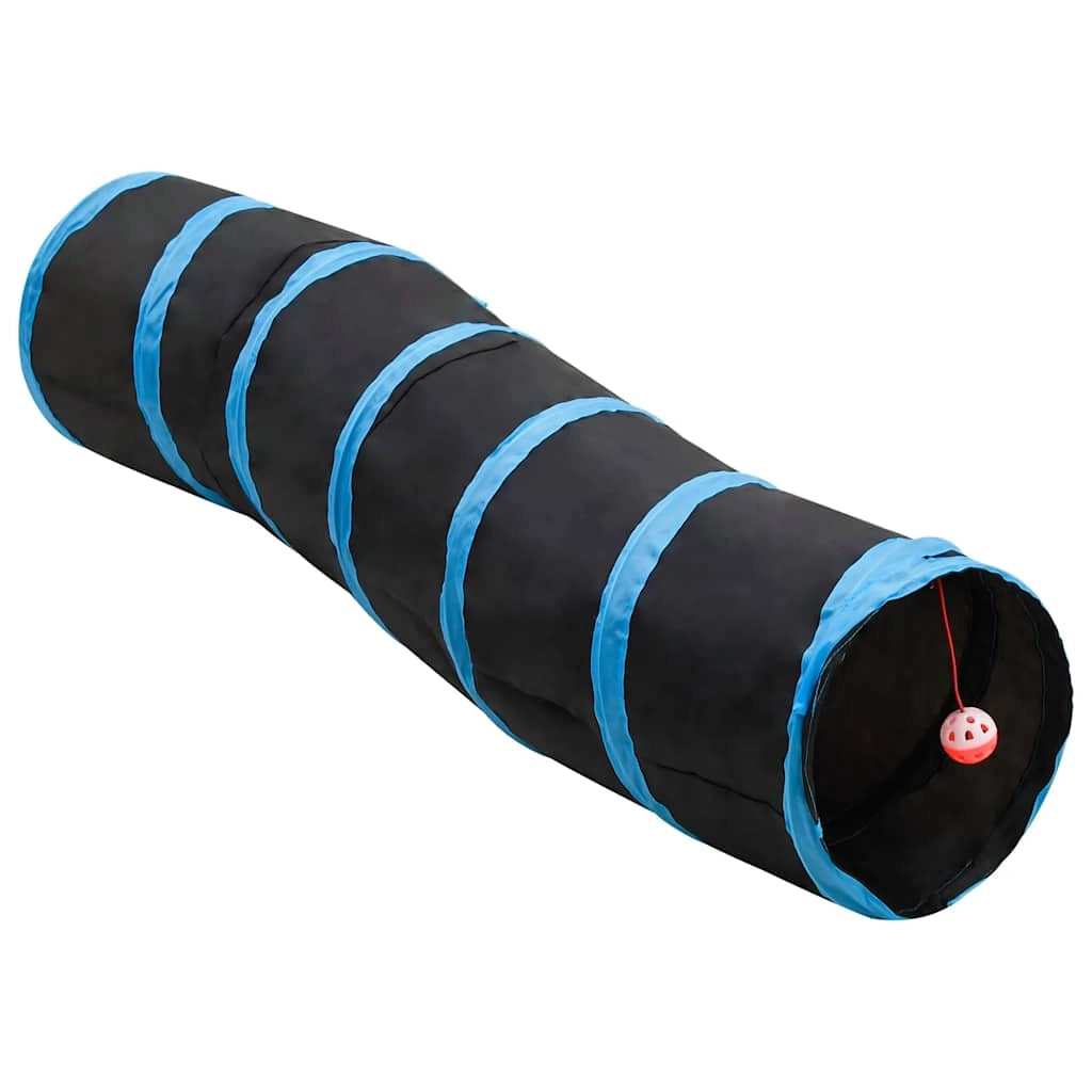 Tunnel per Gatti a S Nero e Blu 122 cm Poliesterecod mxl 79764