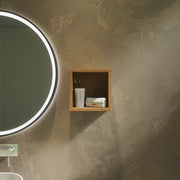 Pensile bagno a giorno sospeso 25x25cm color rovere chiaro| Moor