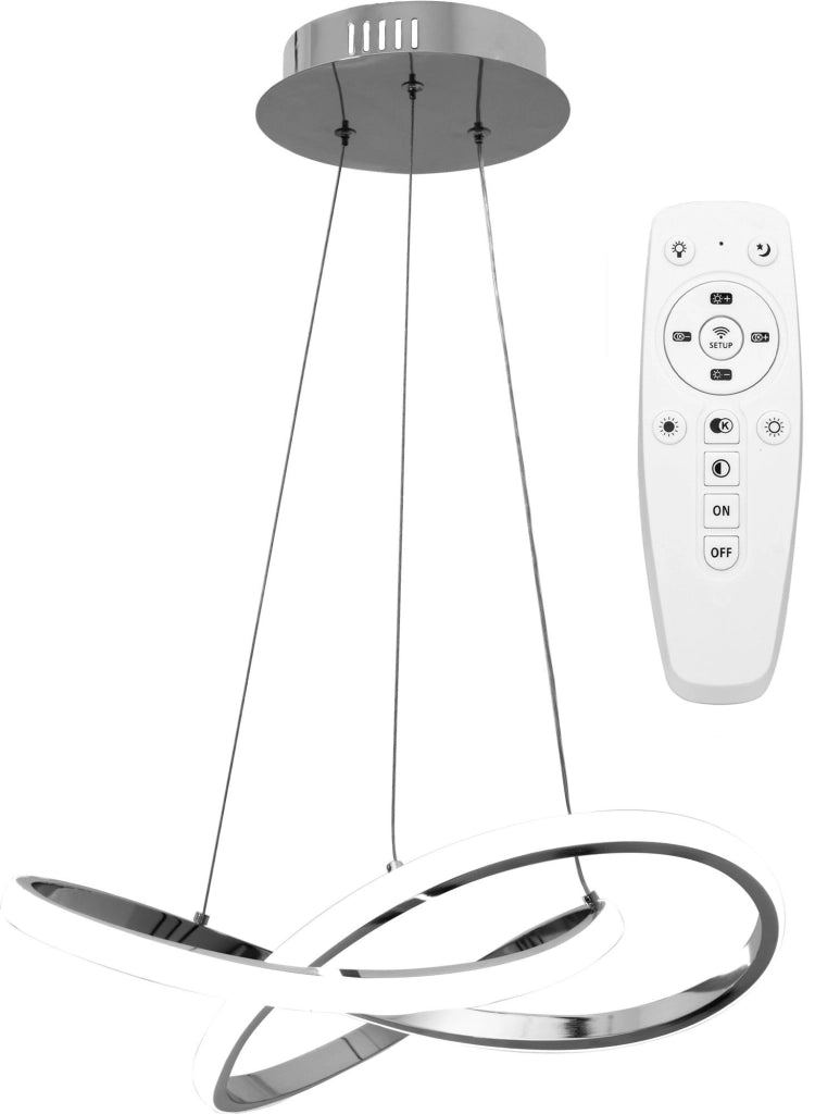 Lampada Da Soffitto Pensile Ring Moderno Led+telecomando App389-cp Bianco