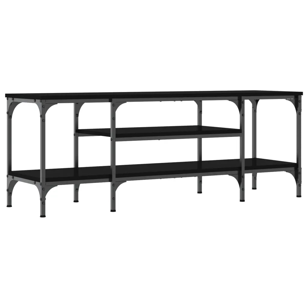 Mobile Porta TV Nero 121x35x45 cm in Legno Multistrato e Ferrocod mxl 79230