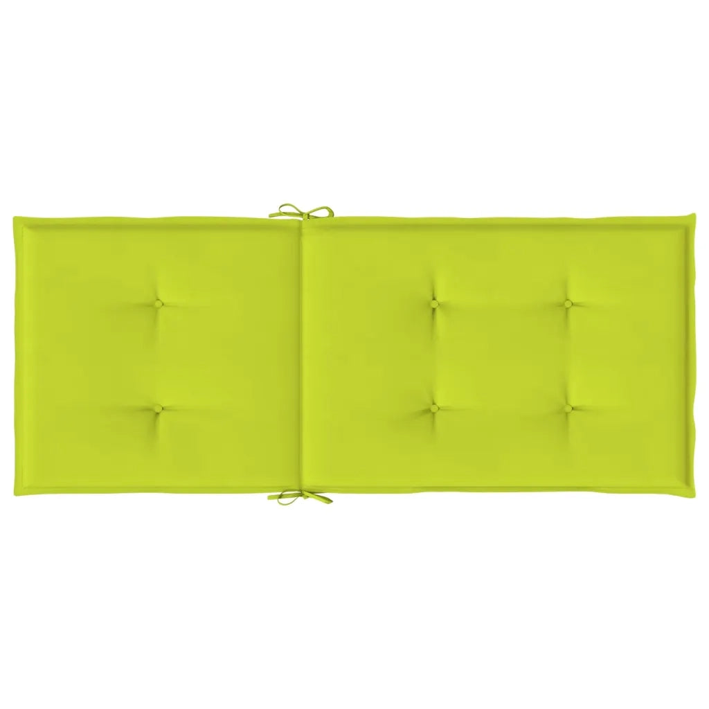 Cuscini per Sedie 4 pz | Cuscini per sedie Verde Brillante 120x50x3 cm in Tessuto