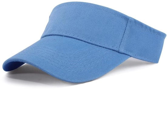 Cappello da sole sportivo con copertura in cotone - Paràsola regolabile per uomo e donna - Blu chiaro