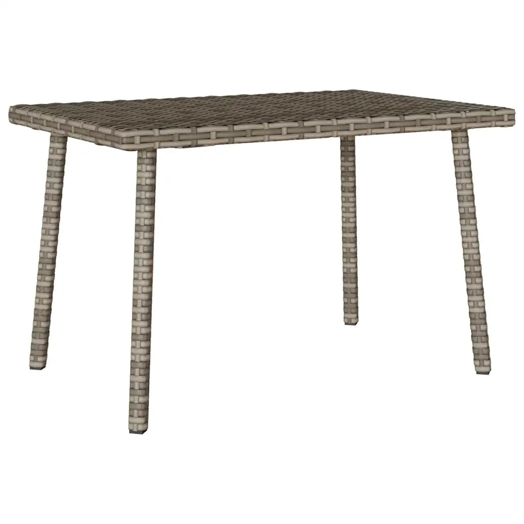 Tavolino da Giardino-Tavolo da Esterno-Tavolino da Patio Rettangolare Grigio 60x40x37 cm Polyrattan