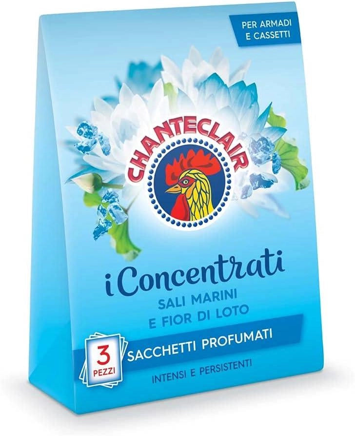 CHANTECLAIR I CONCENTRATI SACCHETTI PROFUMATI 3PZ FIORI SALI MARINI E FIOR DI LOTO