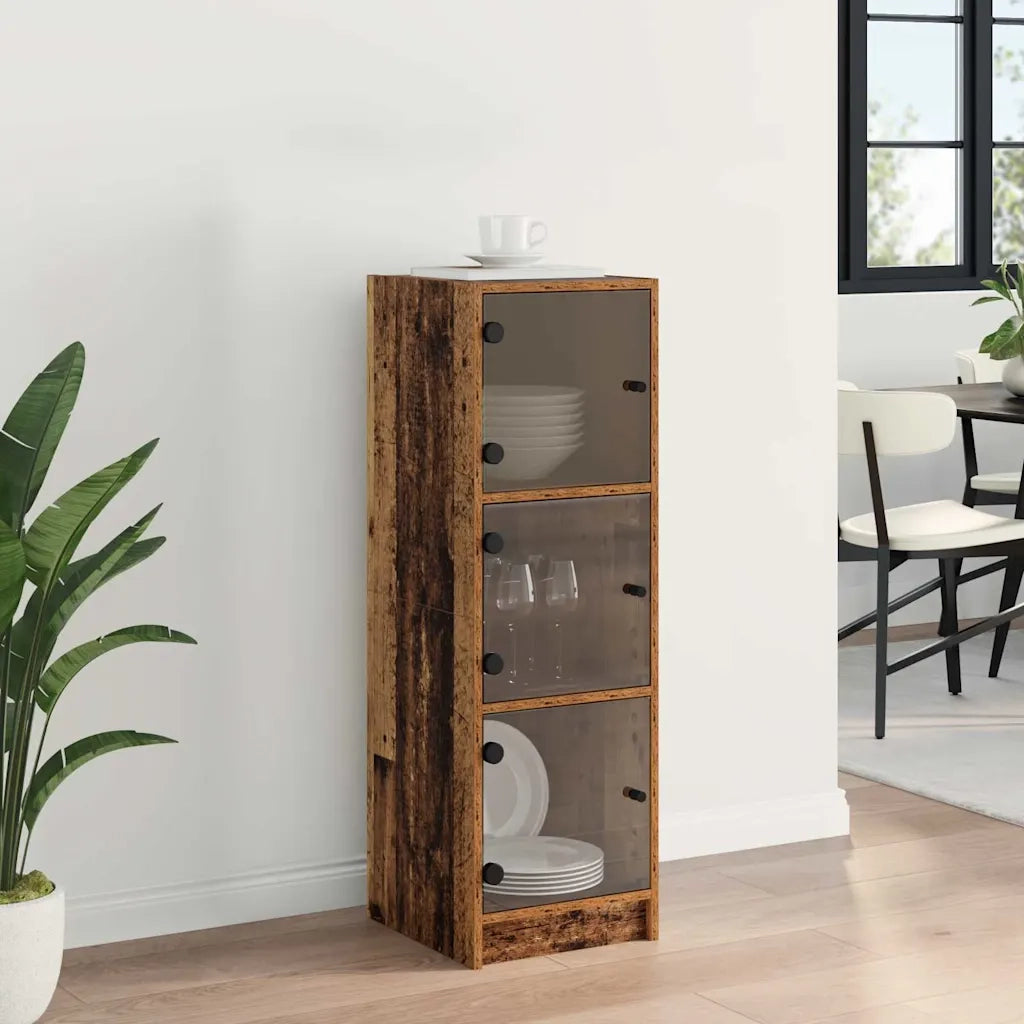 Credenza | Madia | Buffet da pranzo | Armadio da pranzo Legno vecchio 35 x 37 x 109 cm Legno multistrato