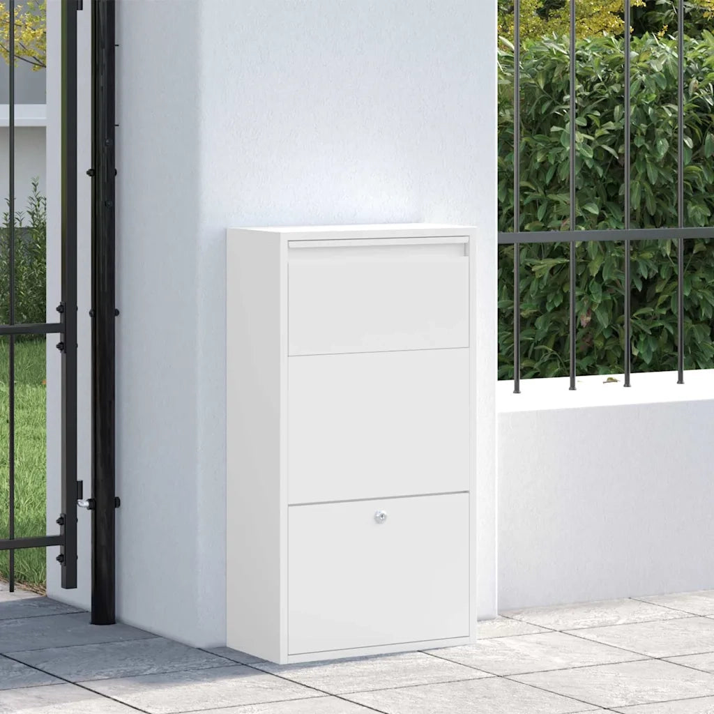 Cassetta per pacchi con porta Bianco 44 x 22 x 82 cm Acciaio CFW5268359