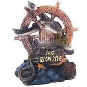 Trade Shop - Timone Pesci Ornamento Per Acquario 14x10x15cm Sottomarino Decorazioni -
