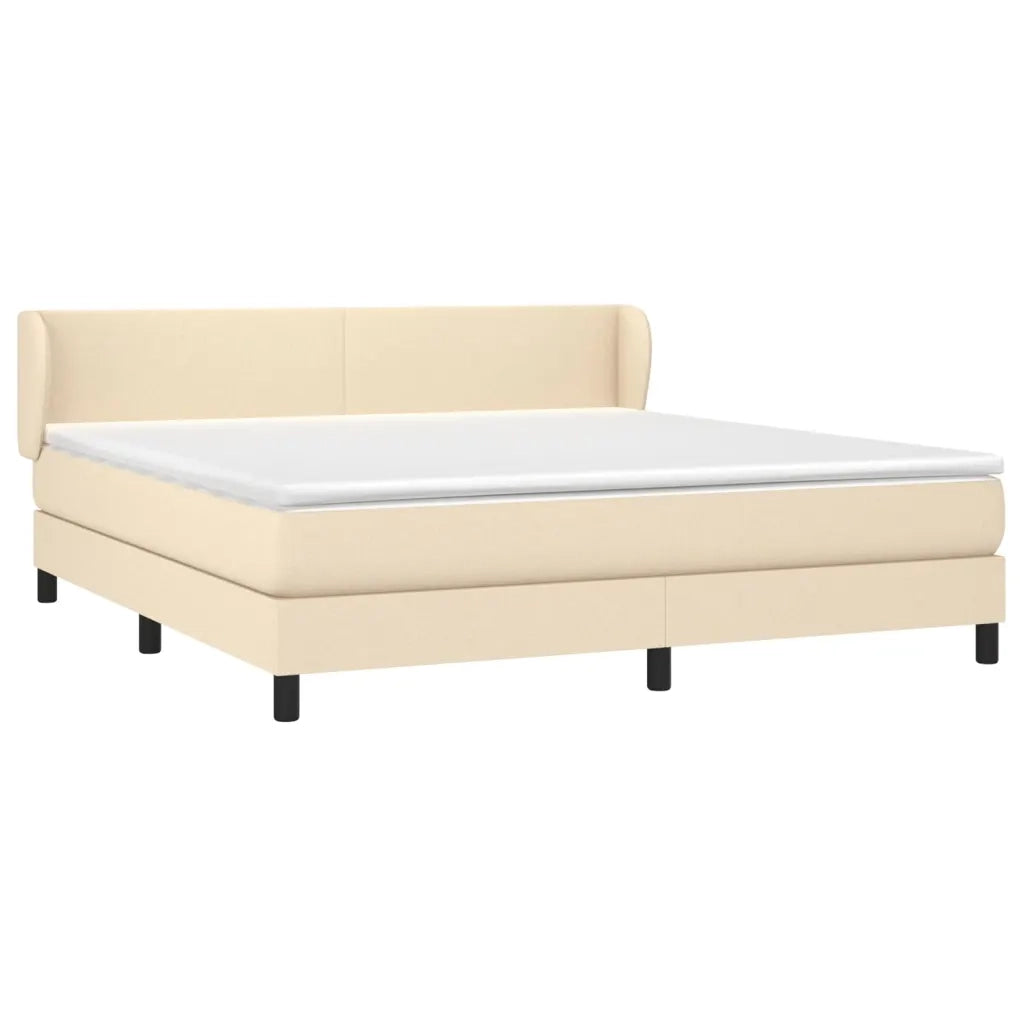 Giroletto a Molle con Materasso Crema 180x200 cm in Tessuto 3126106