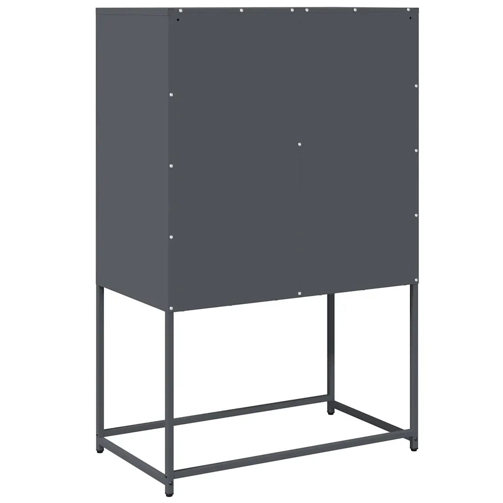 Credenza Antracite 68x39x107 cm Acciaio 853376