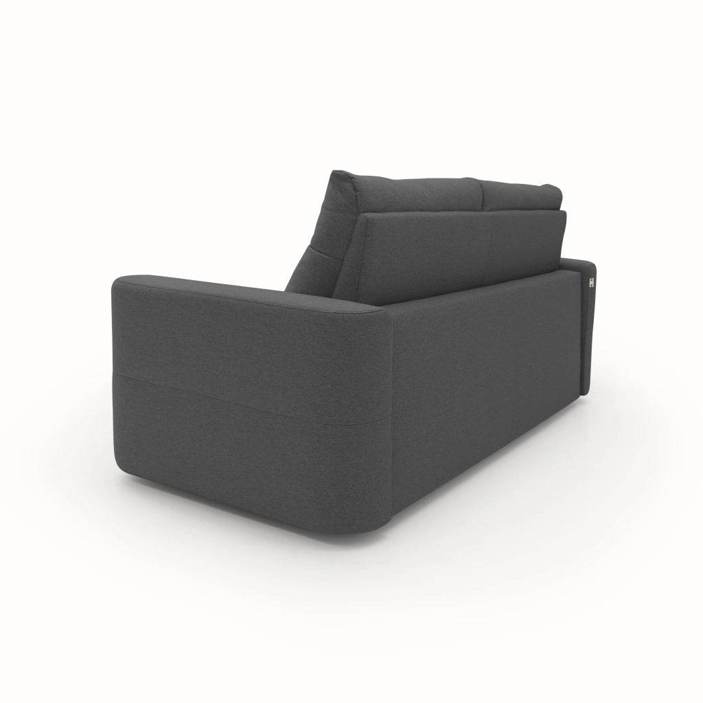 Cupido Divano letto con morbido schienale alto in tessuto impermeabile simil cotone T13 202 cm (mat. 140x197) antracite
