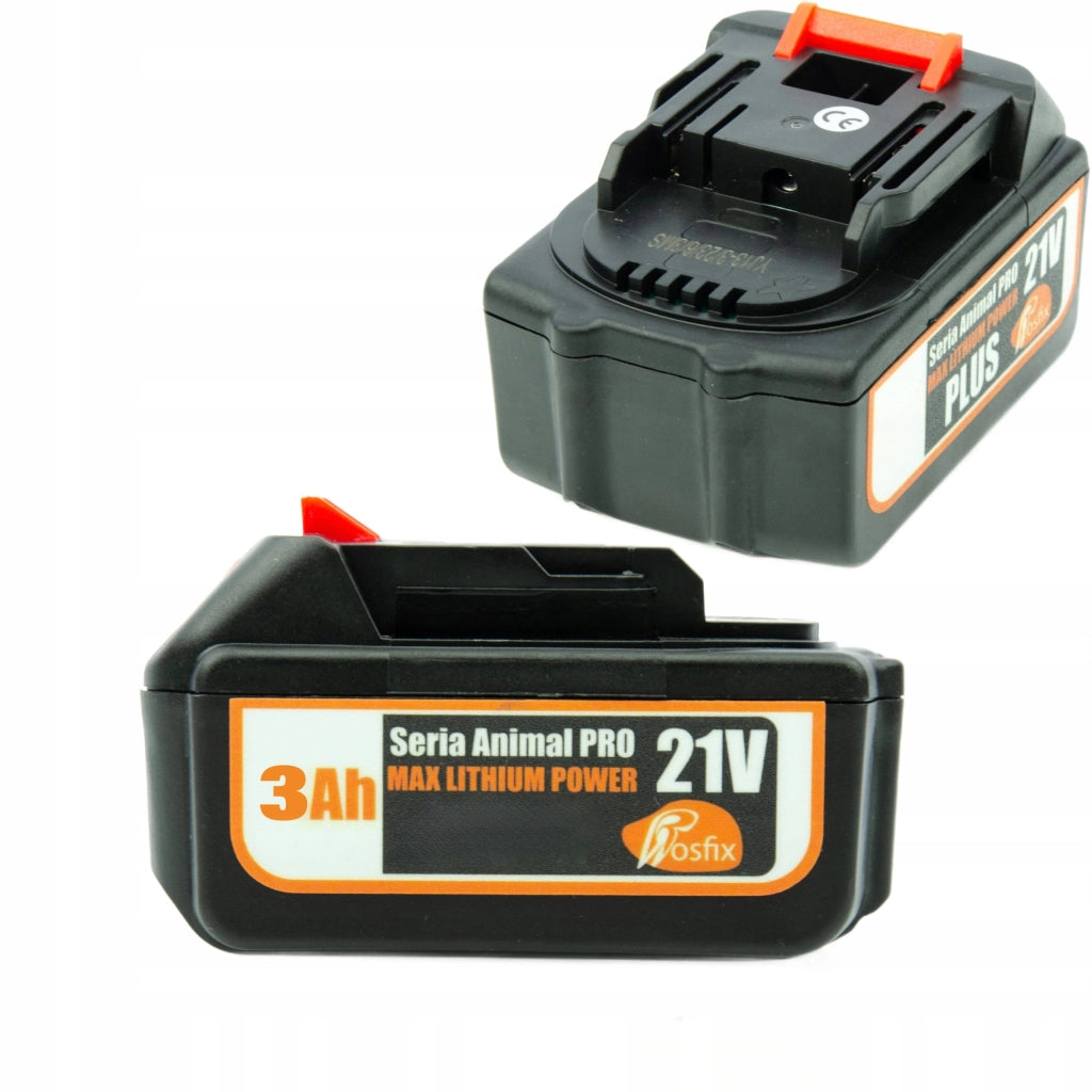 Batteria 3Ah 21V Serie Animal PRO – MAX Lithium Power | Alta Capacità, Ricarica Rapida | Compatibile con Rosfix e Makita