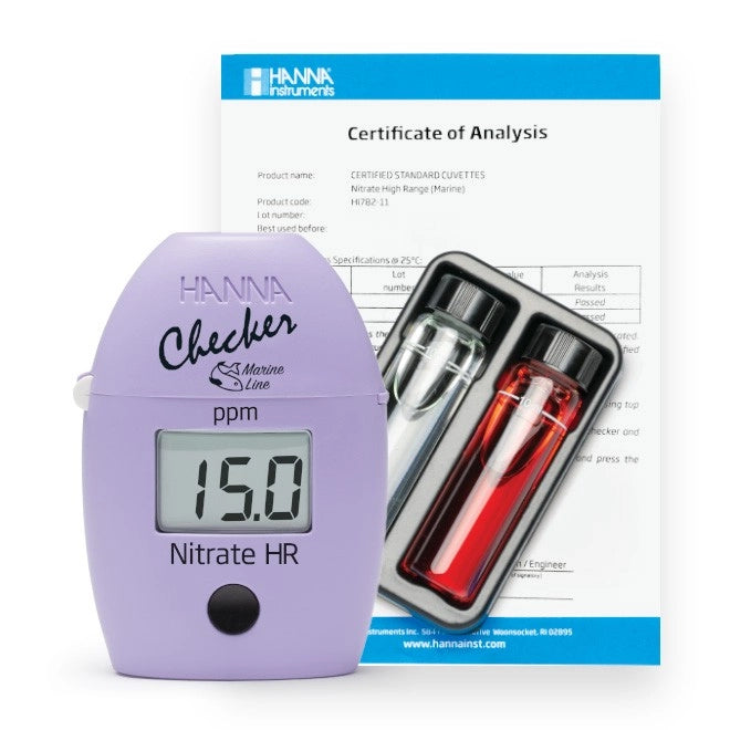 Hanna Instrument Hi-782K con cuvette di verifica - Checker HC per Nitrati scala alta (ppm) in acqua di mare