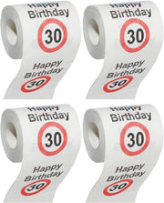 Carta igienica decorativa 2 strati - 20 m lunga - 10 cm larga - Regalo per compleanni con testo 'Buon compleanno