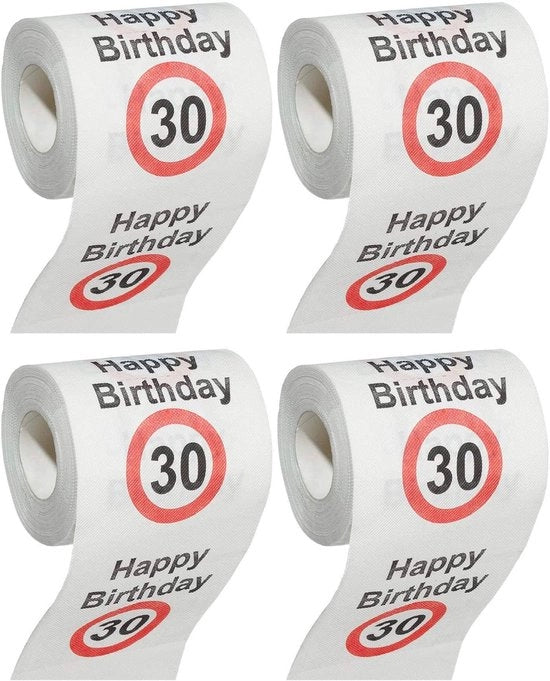 Carta igienica decorativa 2 strati - 20 m lunga - 10 cm larga - Regalo per compleanni con testo 'Buon compleanno