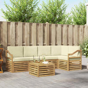 Set divano sezionale con cuscino 6 pcs Bianco e Crema 3391890