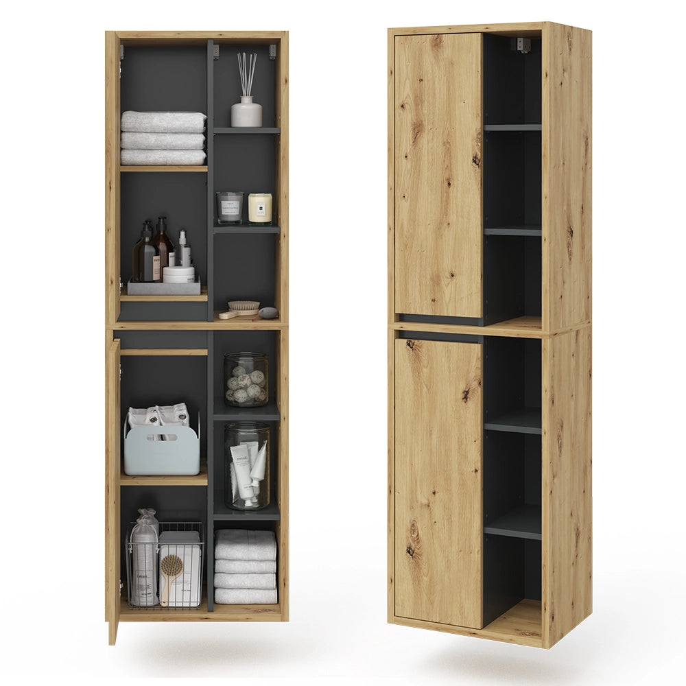 Vicco Mobile da bagno Rovere artigianale 50 x 170 cm