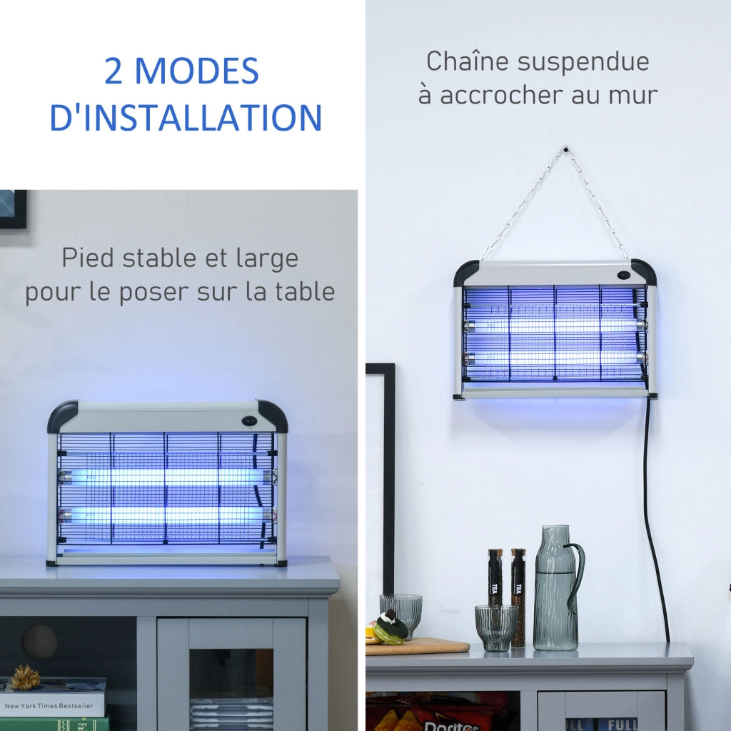 Lampada Anti Zanzare UV 20W ¨C Zephmum ¨C Grigio Scuro
