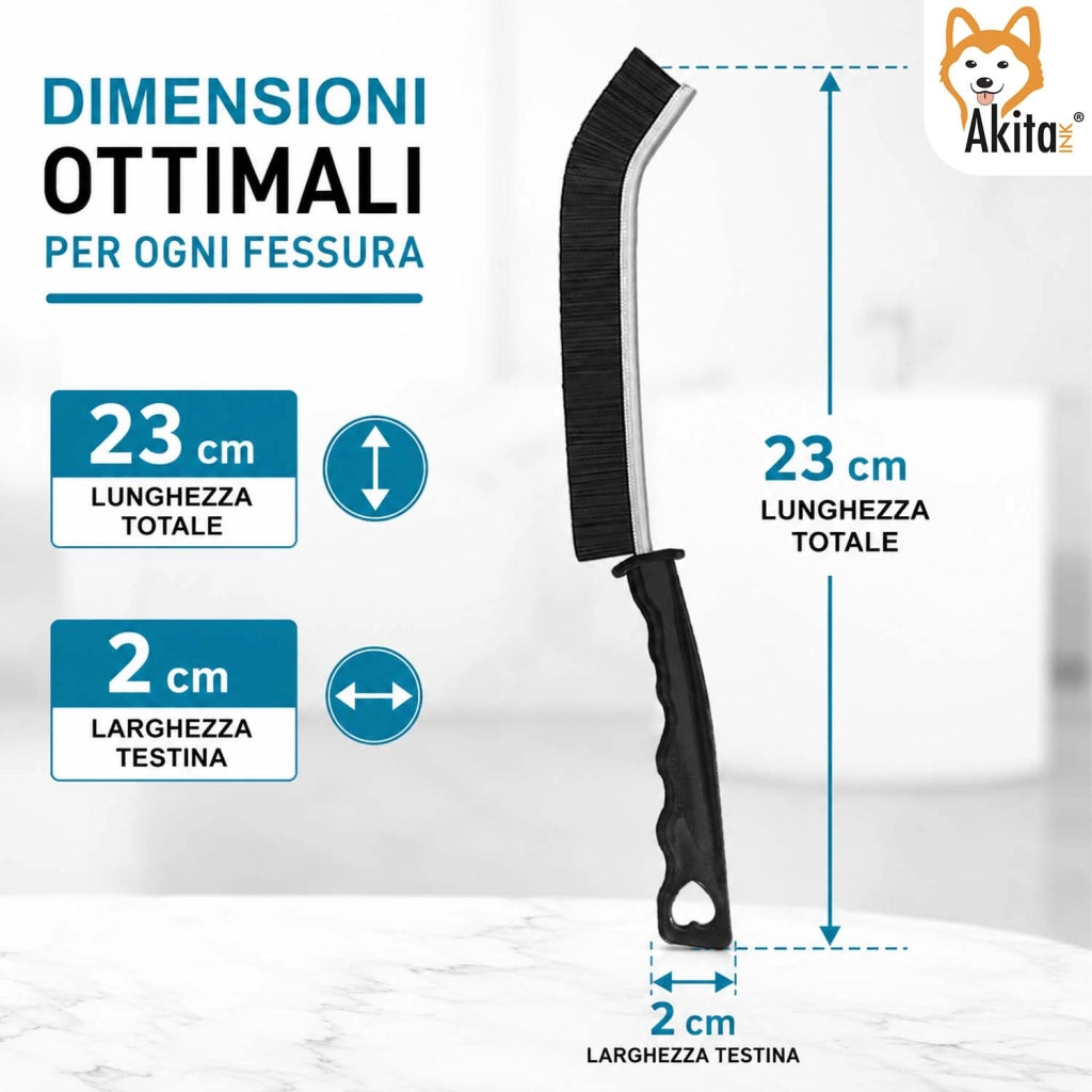 Akitaink Set 4 Spazzole Pulizia Fessure Dure
