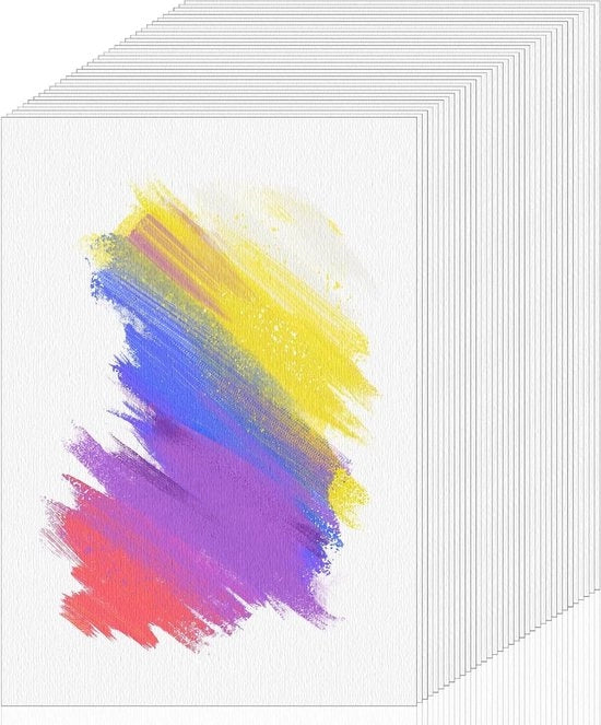 Pacco di 60 fogli di carta aquarello A6 300 g/m² - blocco da disegno per aquarello, gouache, acrilico - lavori d'arte fai da te