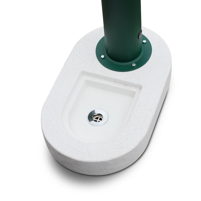 Base per Fontanda da Giardino 30x52x8 cm in Cemento Bianco Levigato