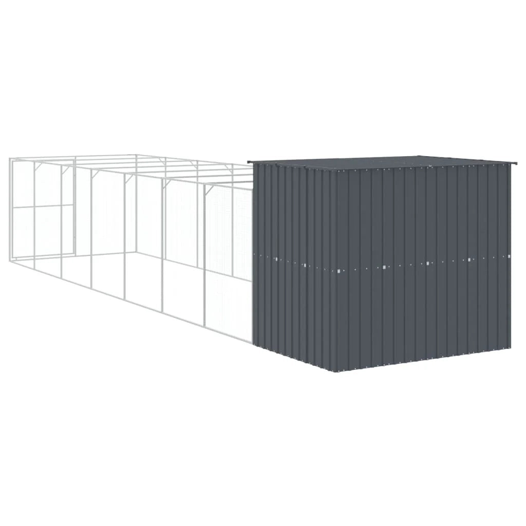 Cuccia per cani con recinto 214 x 865 x 181 cm antracite 02_0043487