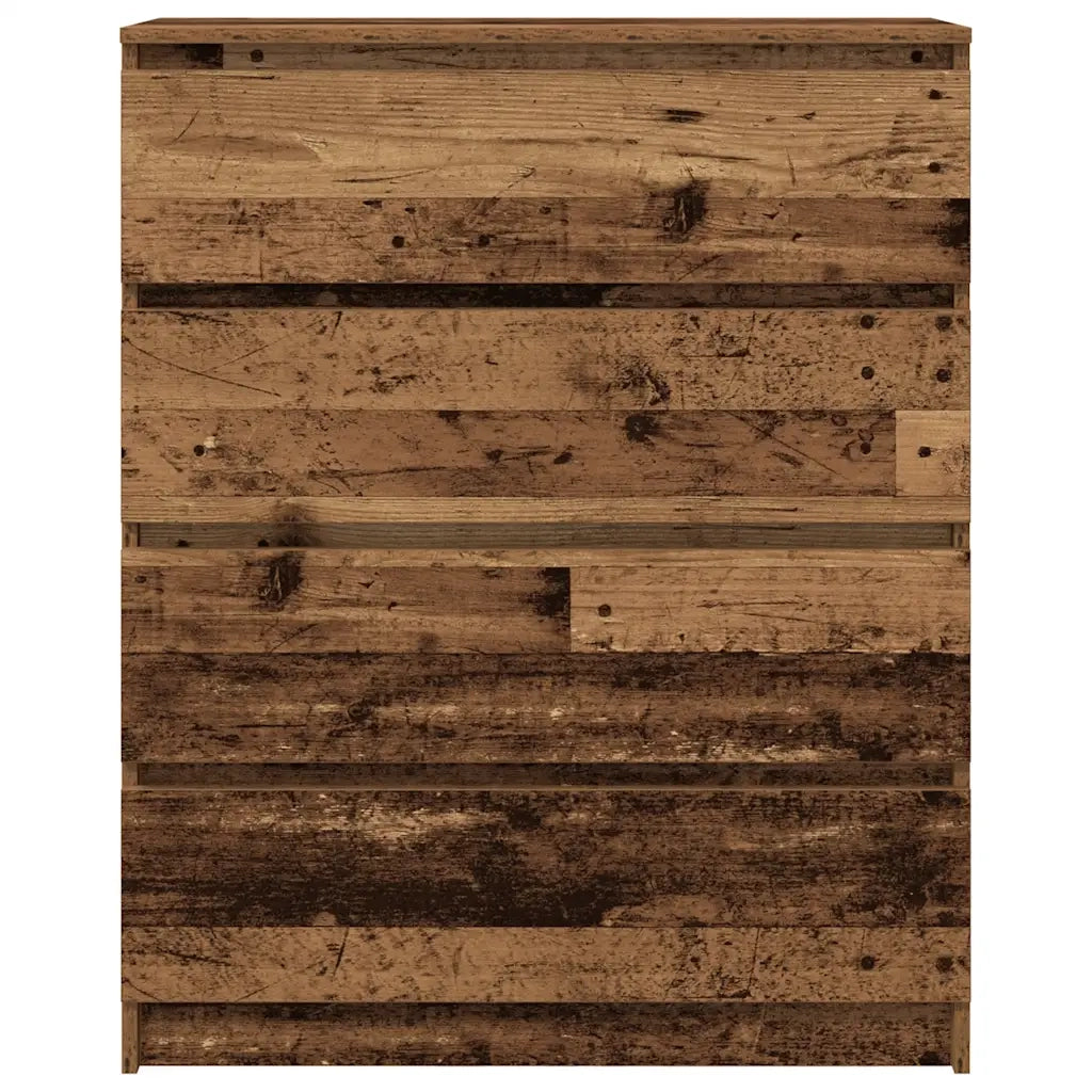 Credenza Legno Antico 80x35x99 cm in Legno Multistrato