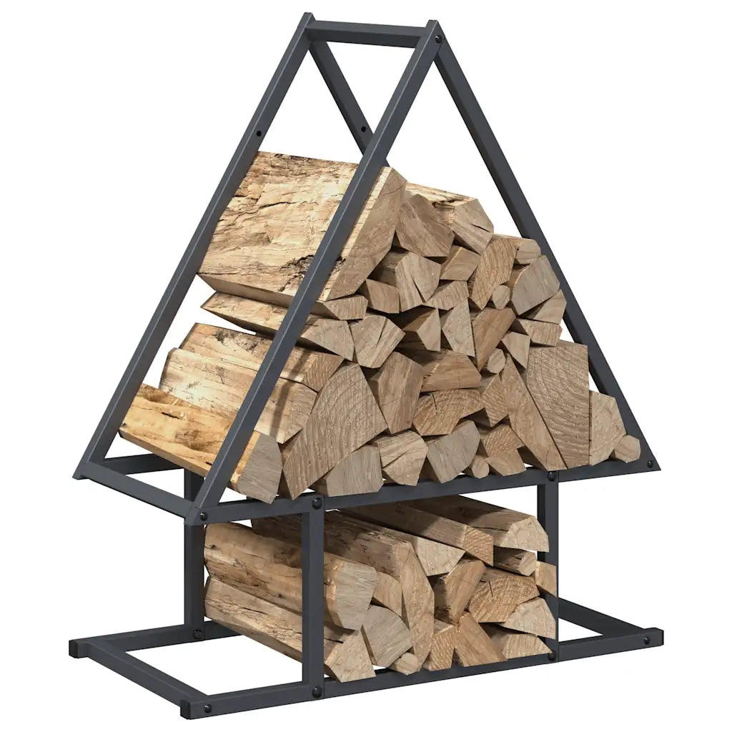 Rastrelliera per Legna da Ardere Antracite 50x25x60 cm
