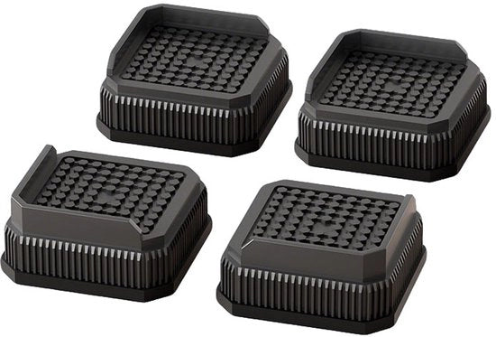 4 pezzi di rialzini per mobili - Rialzini per letto - Cuscini di rialzamento - Rialza di 2,6 cm - Antiscivolo e idrorepellente - Realizzato con materiale TPE - Adatto per tavoli, divani, gambe di sedie, frigoriferi e lavatrici - Nero