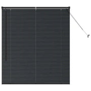 Tendaggi a Veneziana | Tenda a lamelle Nero 130 x 115 cm Alluminio