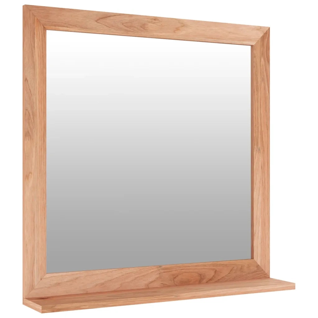 Specchio da Parete-Specchio a muro 55x55 cm in Legno Massello di Noce