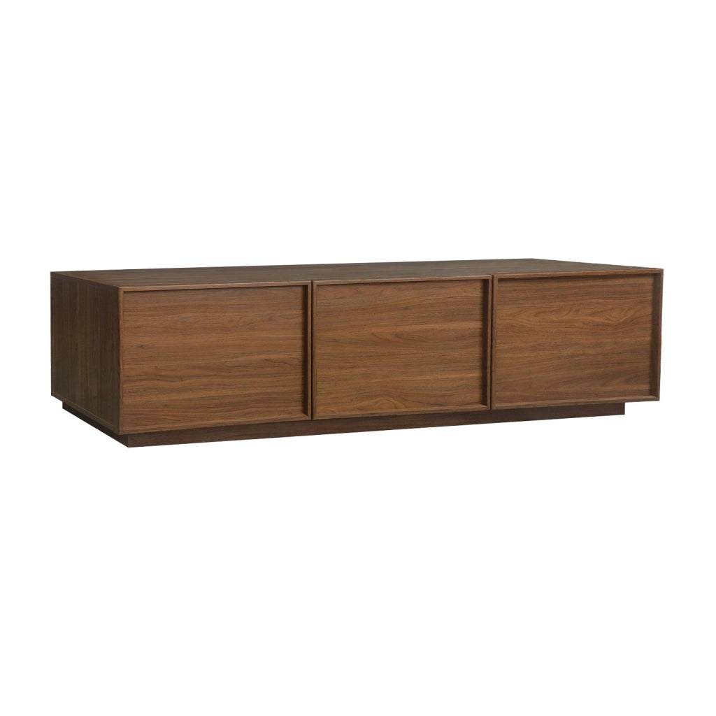 Mobile tv decorativo in legno 3 ante 180cm, marrone