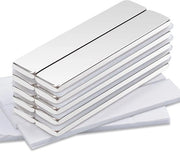 Kit di magneti da cucina 50x10x3MM magneti neodimio extra forti, forti magneti con superficie adesiva, 10 pezzi forti magneti rettangolari forti per whiteboard cucine, uffici