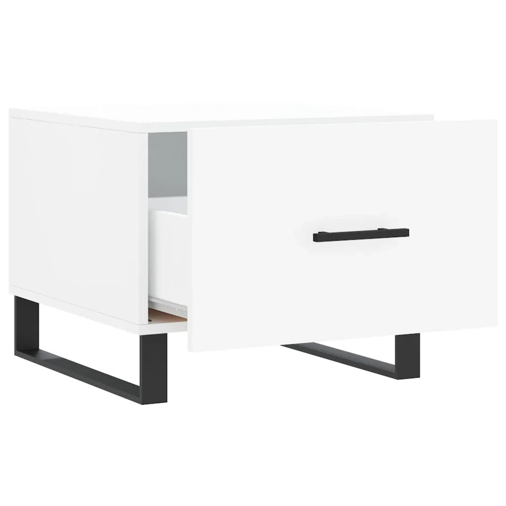 Tavolino da salotto | Tavolino da caff¨¨ | Tavolino da Soggiorno Bianco 50x50x40 cm in Legno Multistrato