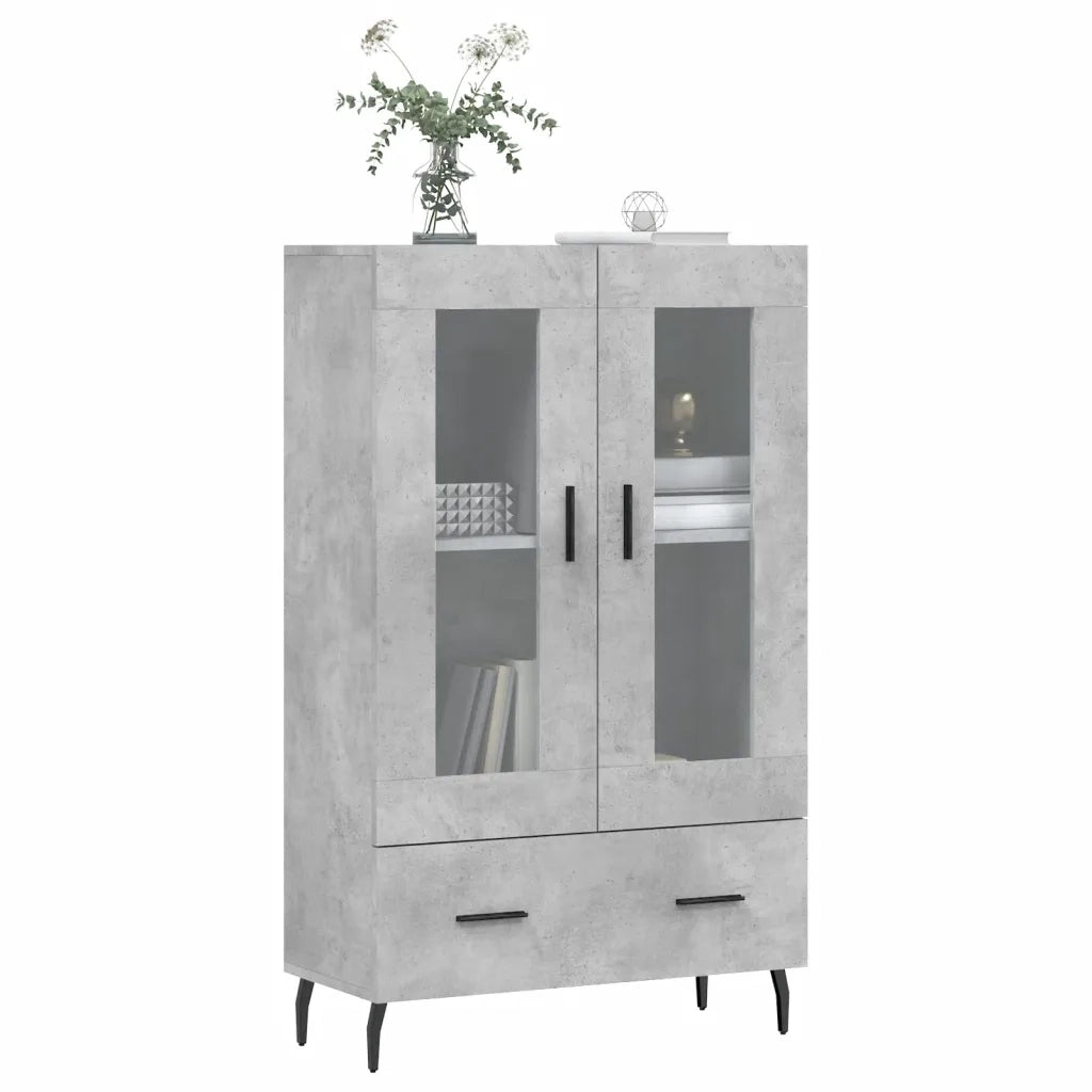 Credenza-Buffet-Armadio da cucina Grigio Cemento 69,5x31x115 cm in Legno Multistrato 201313