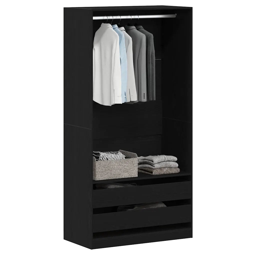 Guardaroba Rovere Nero 100 x 50 x 200 cm Legno multistrato 3329299
