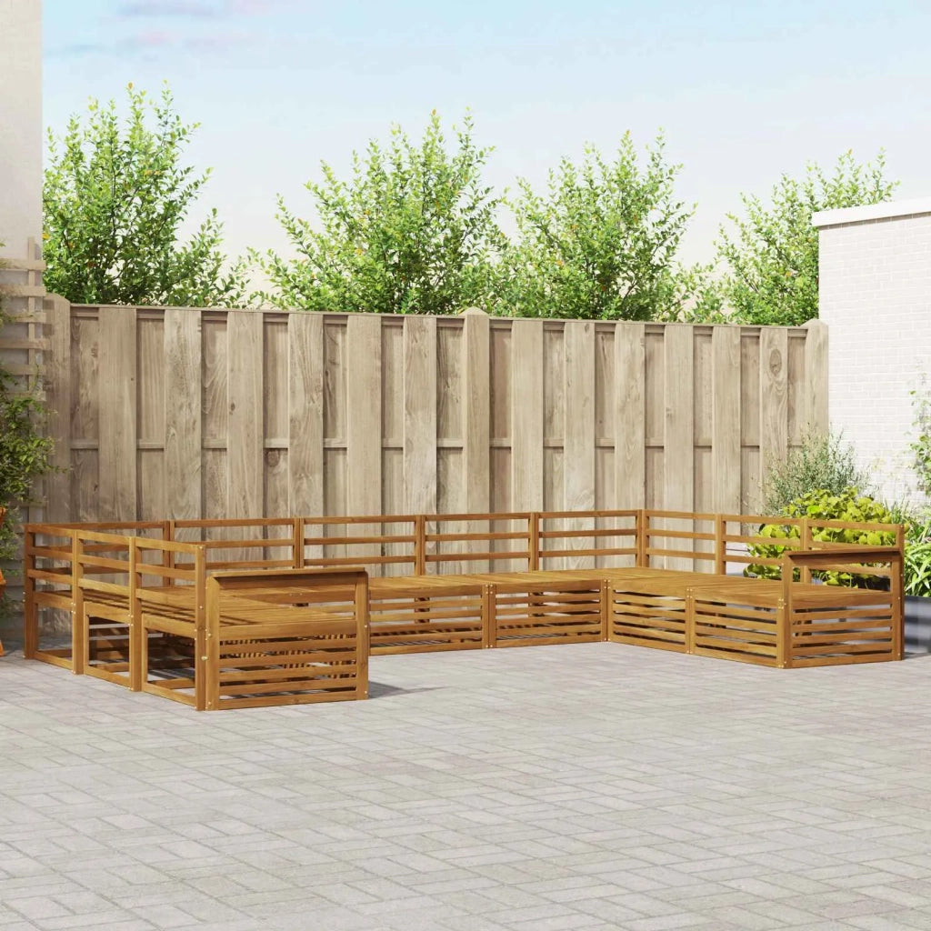 Set di divani da esterno 9 pcs Naturale
