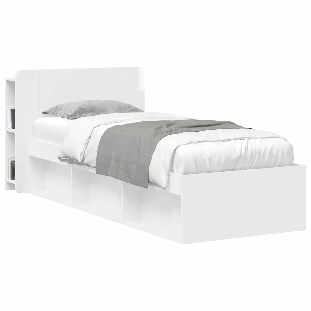 Testata del letto Bianco Lucido Legno ingegnerizzato 8001187