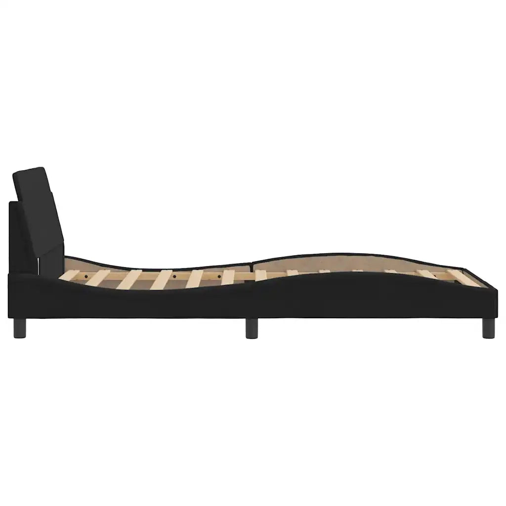 vidaXL Giroletto senza Materasso Nero 100x200 cm in Velluto