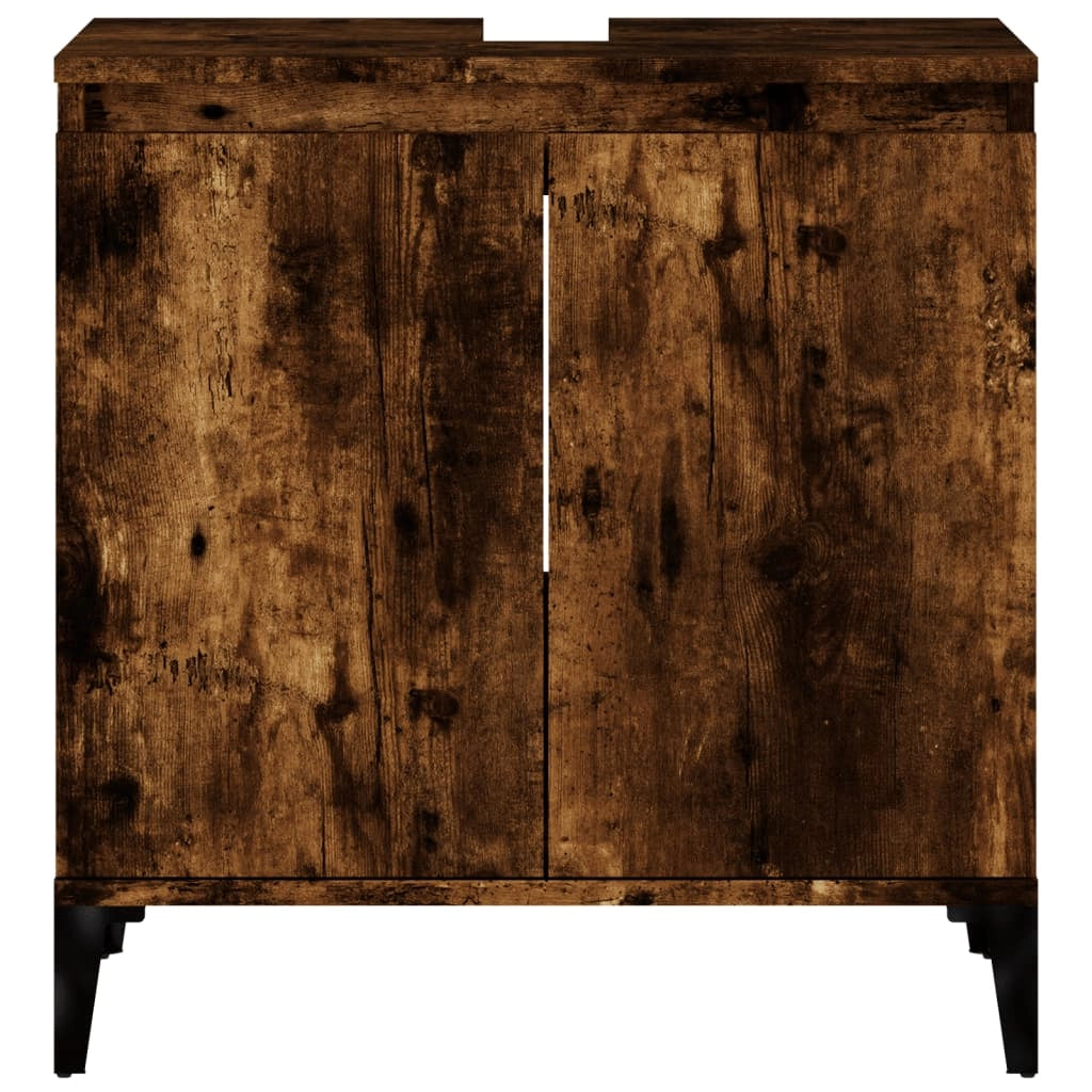 Mobile sottolavello 58 x 33 x 60 cm in legno ingegnerizzato marrone scuro 02_0006817
