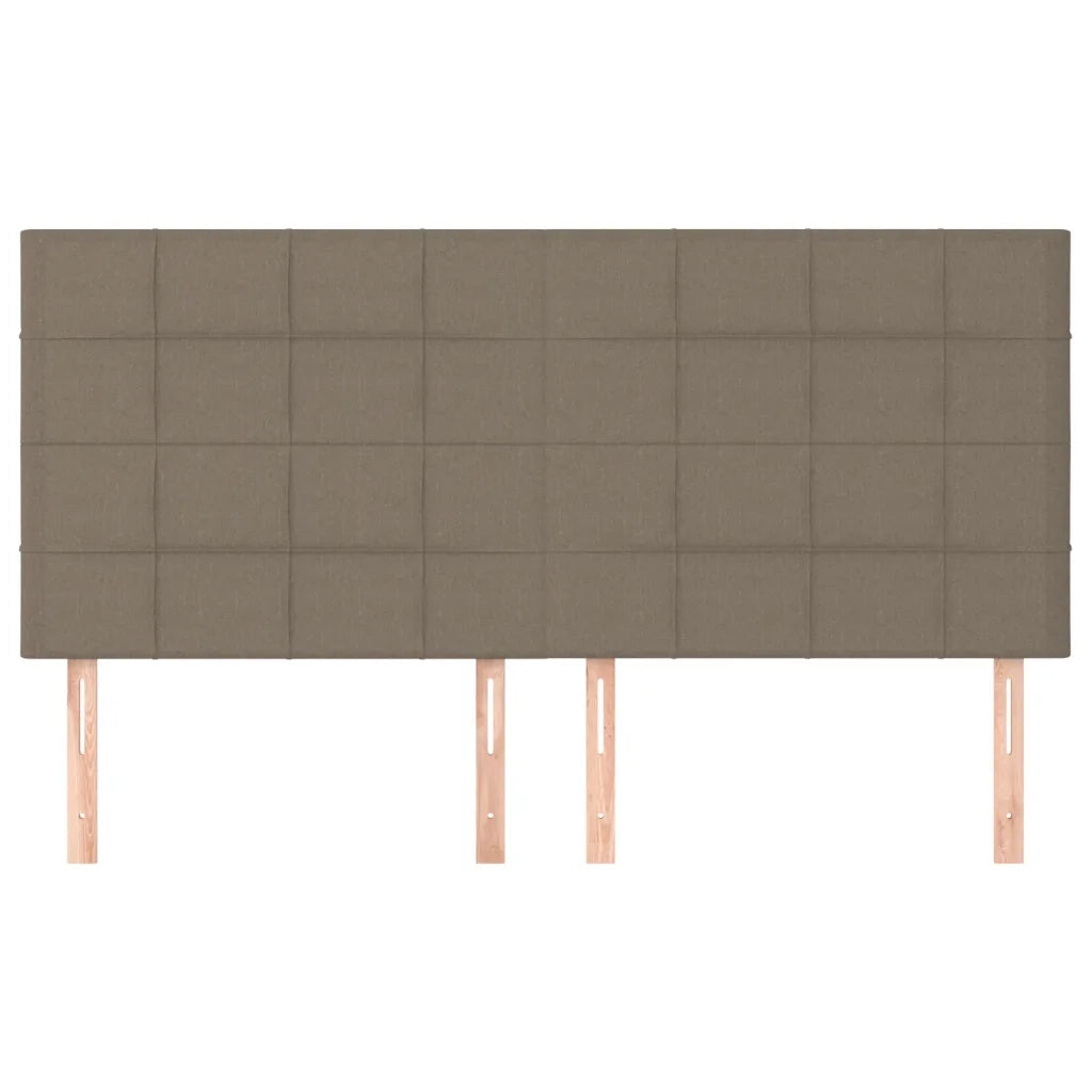 Testiera per letto Tortora 200x5x118/128 cm Tessuto