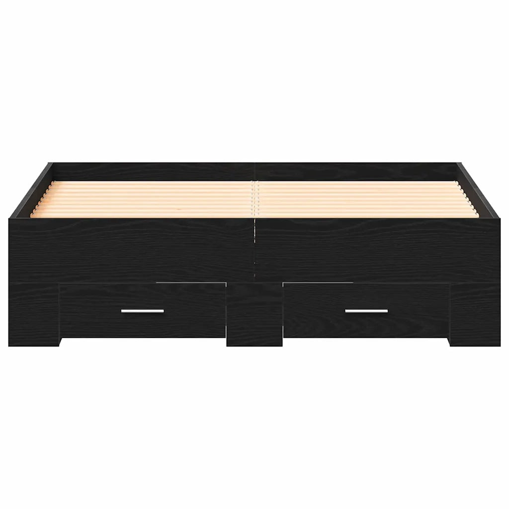Struttura del letto con cassetto Rovere Nero 120 x 190 cm 3333980