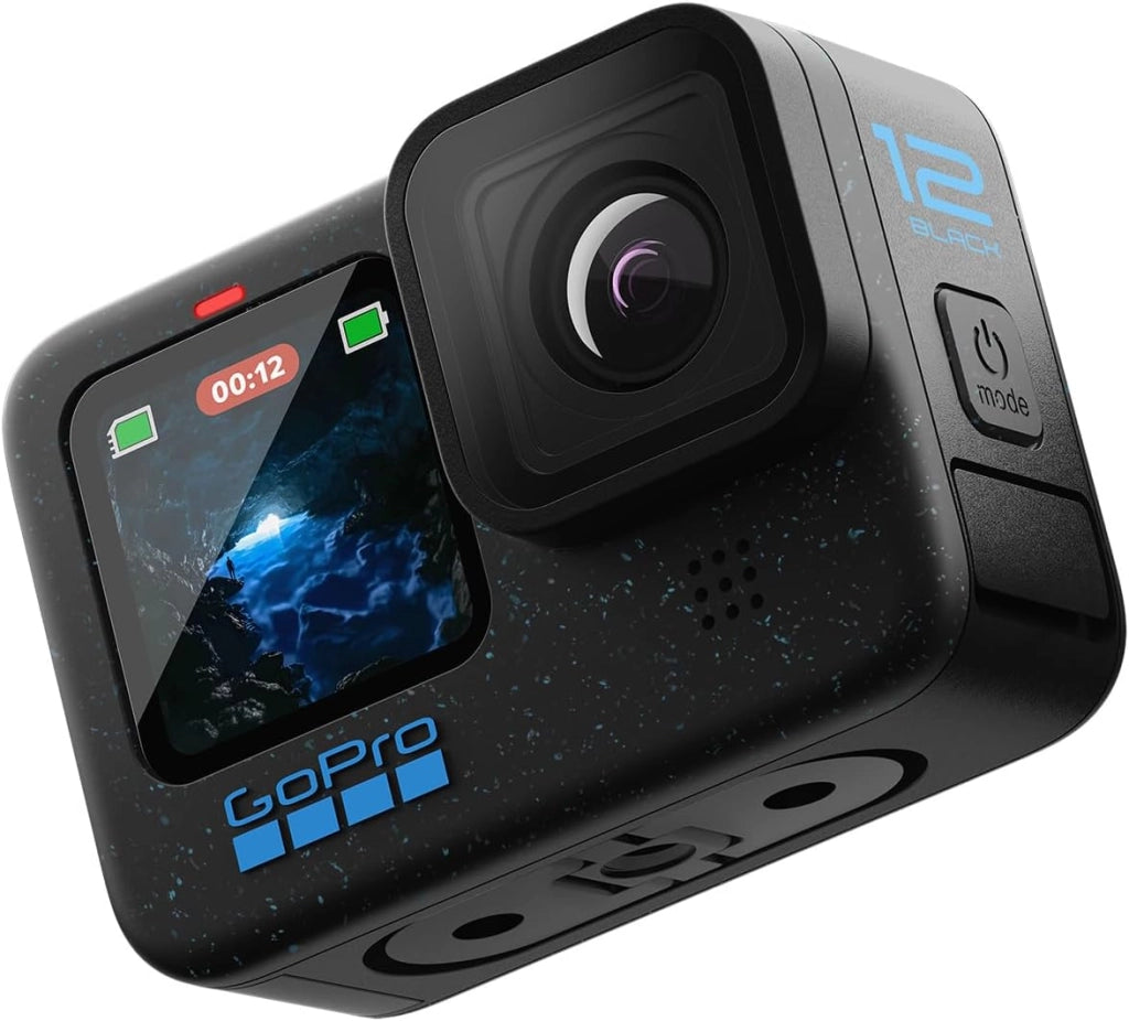 GoPro HERO12 Black - Action camera impermeabile con video Ultra HD 5.3K60, foto da 27 MP, HDR, sensore di immagine da 1/1,9", streaming live, webcam, stabilizzazione
