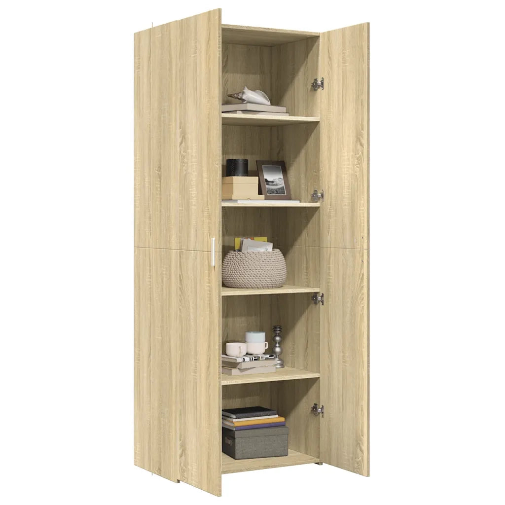 Credenza Rovere Sonoma 70x42,5x185 cm in Legno Ingegnerizzato 3281422