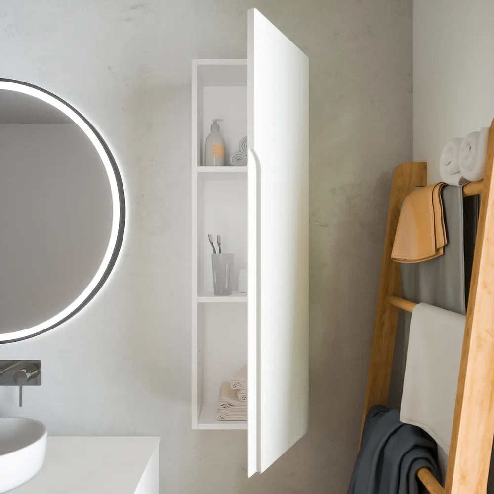 Colonna bagno sospesa altezza 100cm bianco opaco reversibile | Ardenne