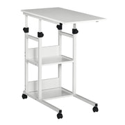 Tavolino da caff¨¨ con ruote ¨C zephmum ¨C bianco 80x40 cm