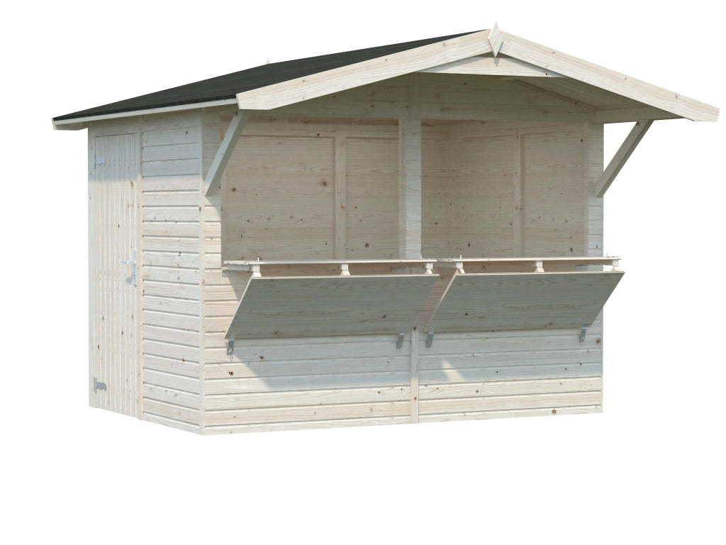 Chiosco in legno non trattato Stella A 273X190