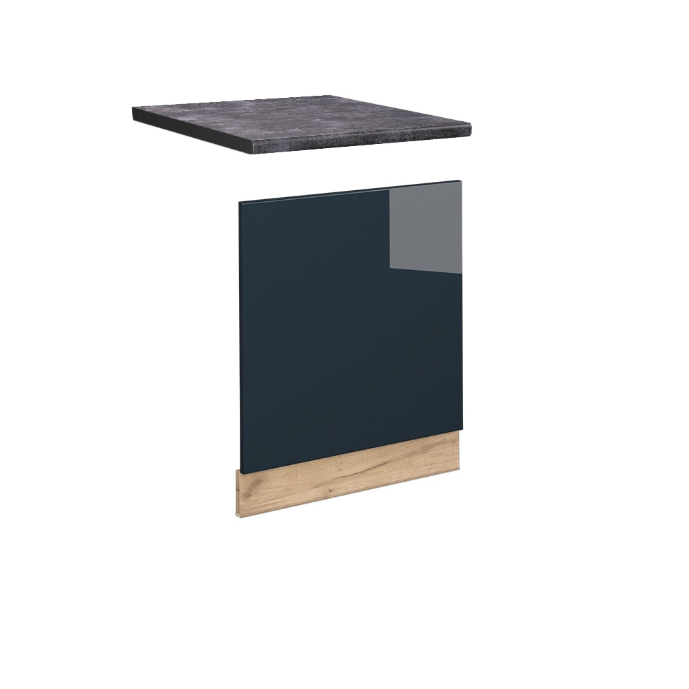 Vicco Mobili da cucina Blu scuro lucido 60 cm , PL Antracite